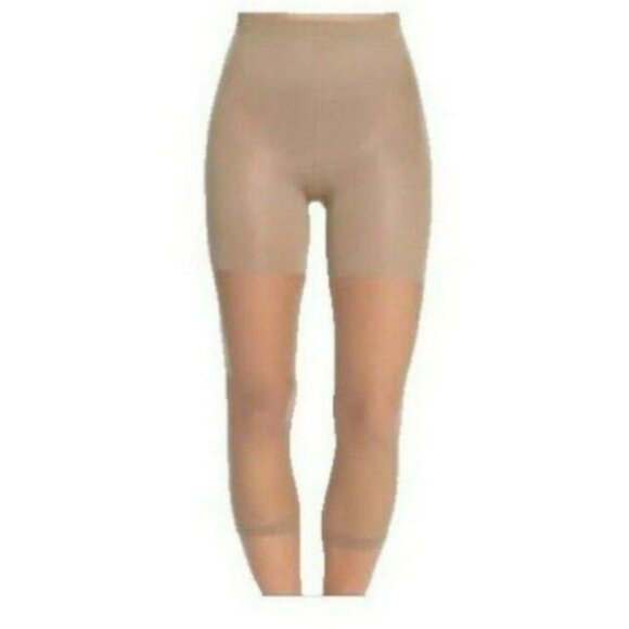 Two Spanx Womens Footless Higher Power Capri Nude Sheer Size G Not High Waist - Picture 6 of 10